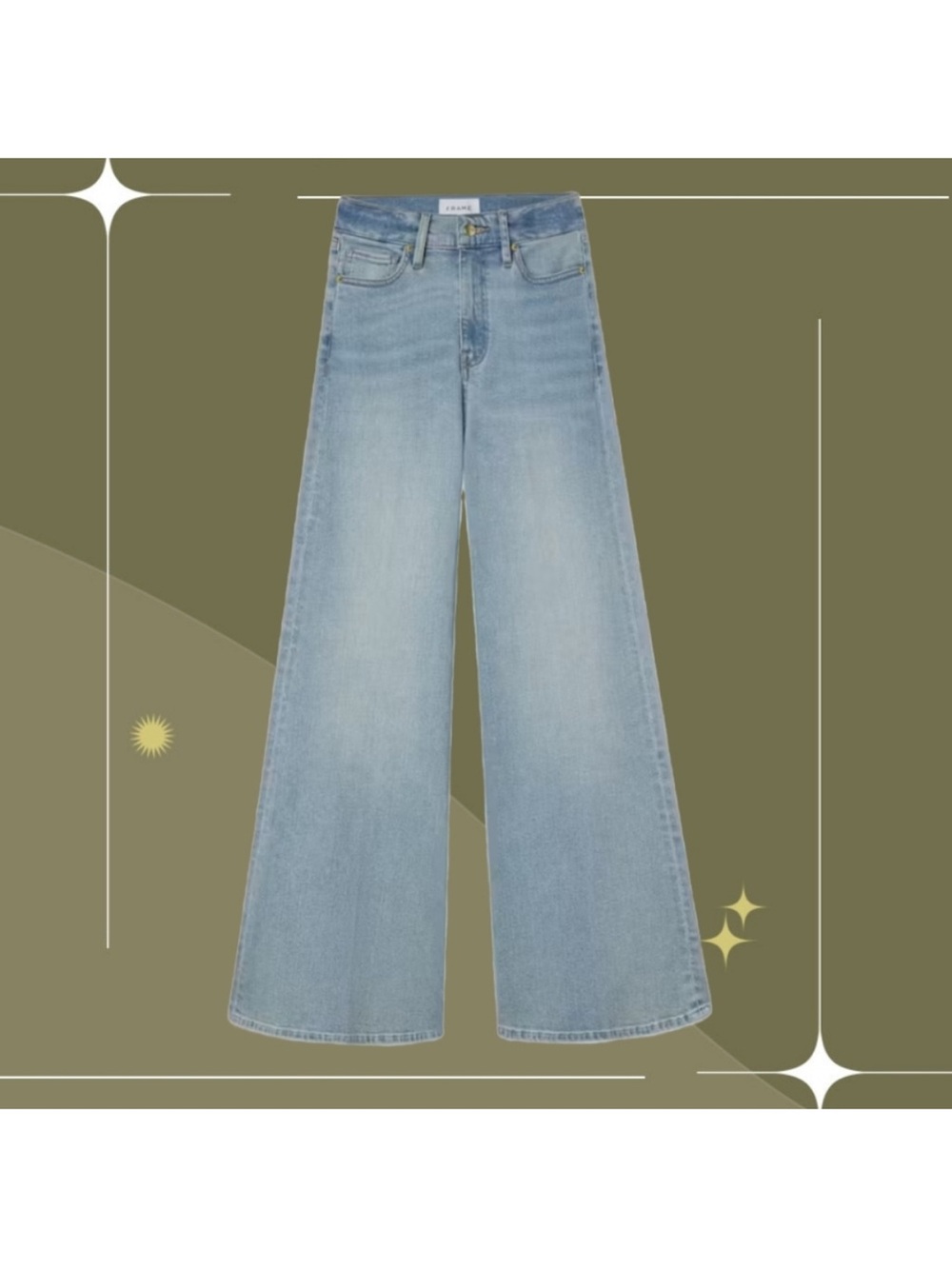 🍋✨ NWT frame denim le palazzo crop wide leg high rise jean size 30